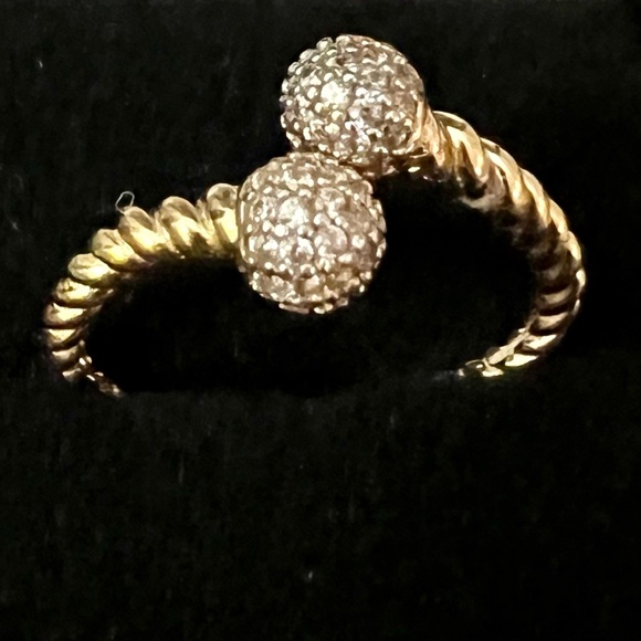 👑✅PRICE FIRM✅Genuine Dual Ball Cluster Diamond 14kt Gold Ring - Picture 12 of 16